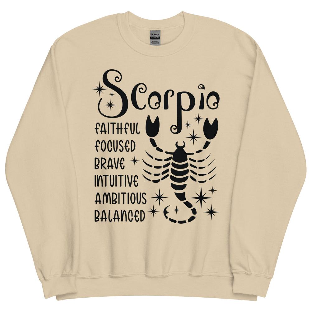 Sagittarius Zodiac Positive Traits Sweatshirt - Sand Color - https://ascensionemporium.net
